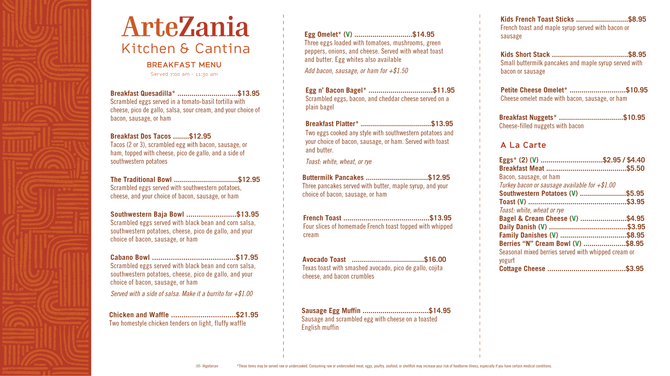 Breakfast Menu