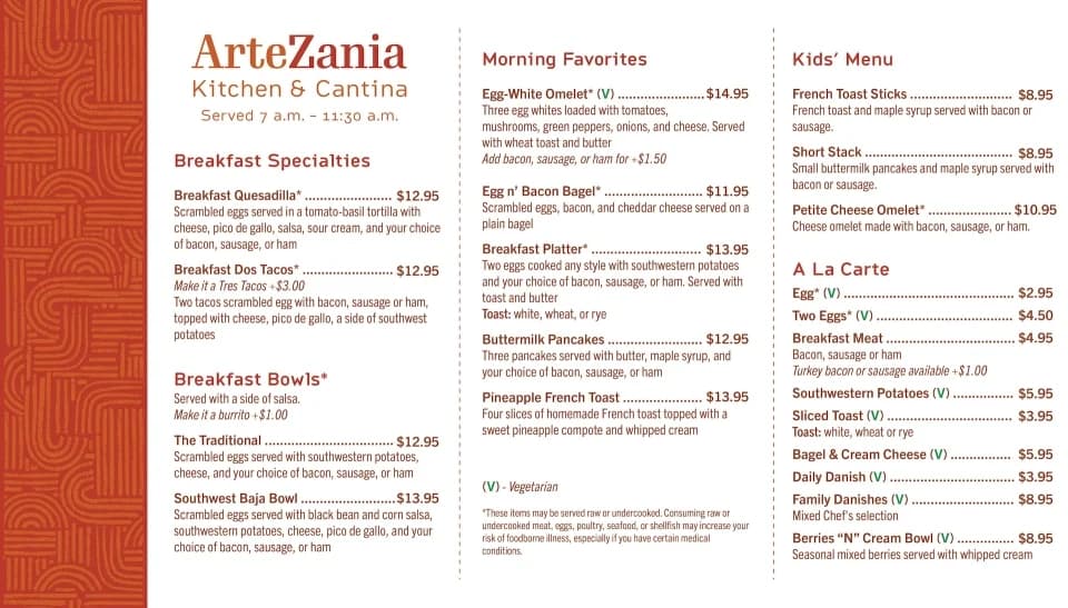 Breakfast Menu