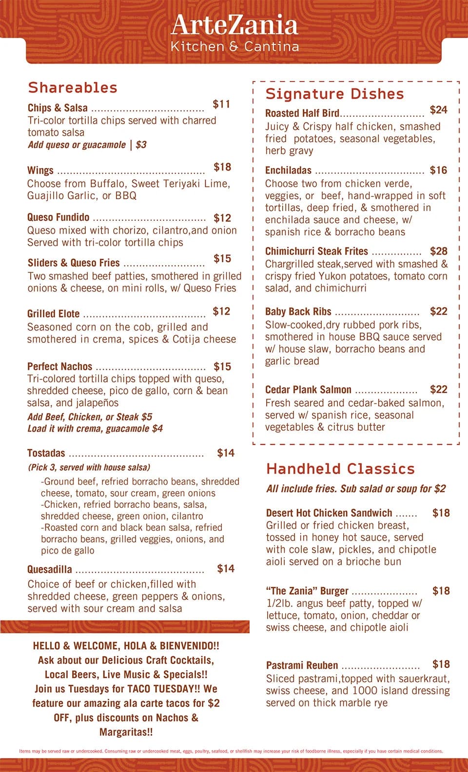 Lunch & Dinner Menu