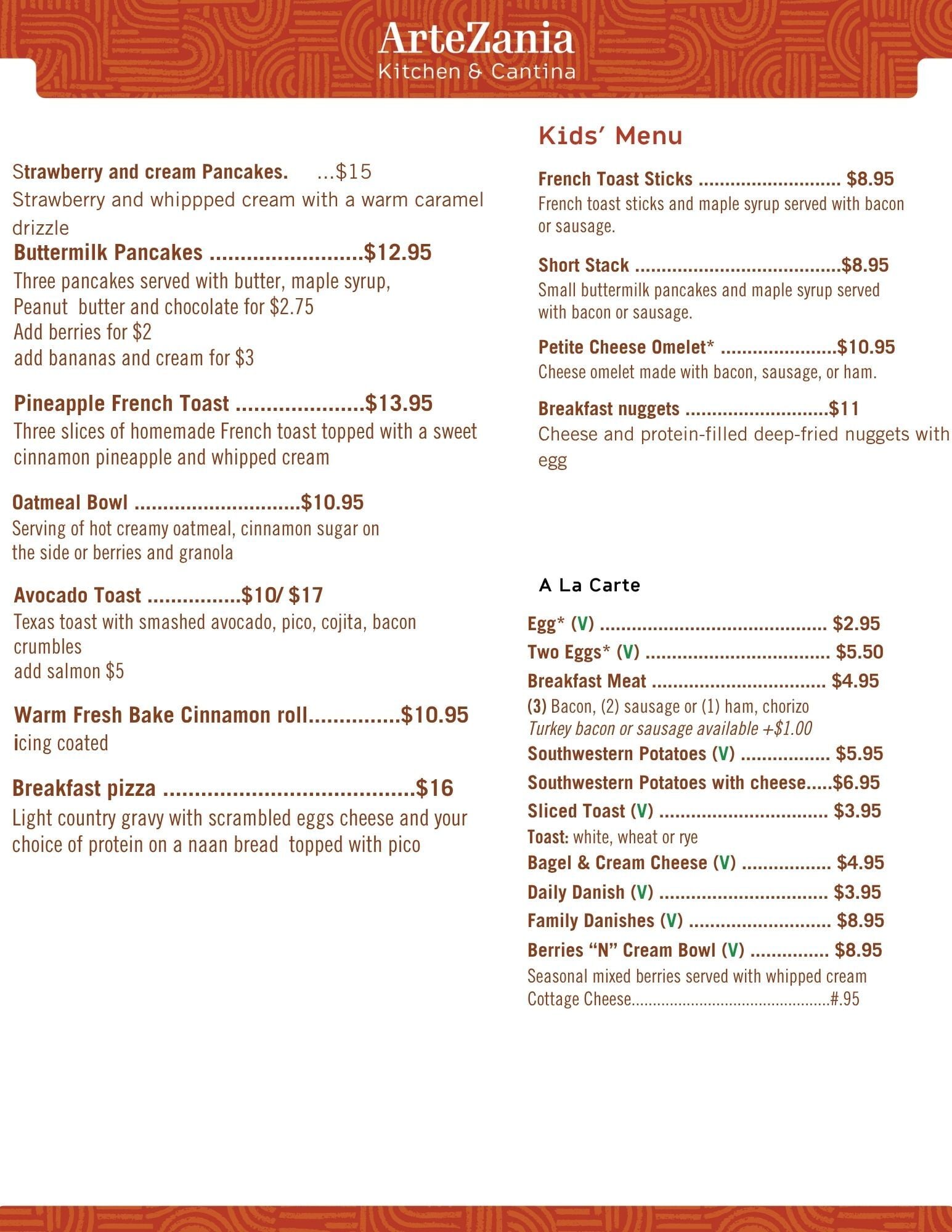 Breakfast Menu p.2